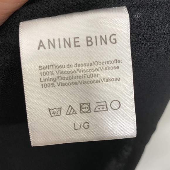 ANINE BING polka dot tiered maxi dress sz L - Picture 6 of 7